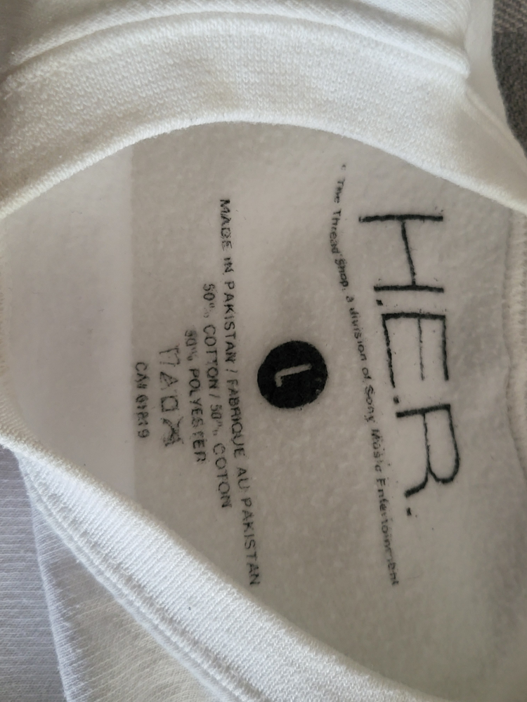HER. White Crewneck Sweatshirt Size Large - photo 4