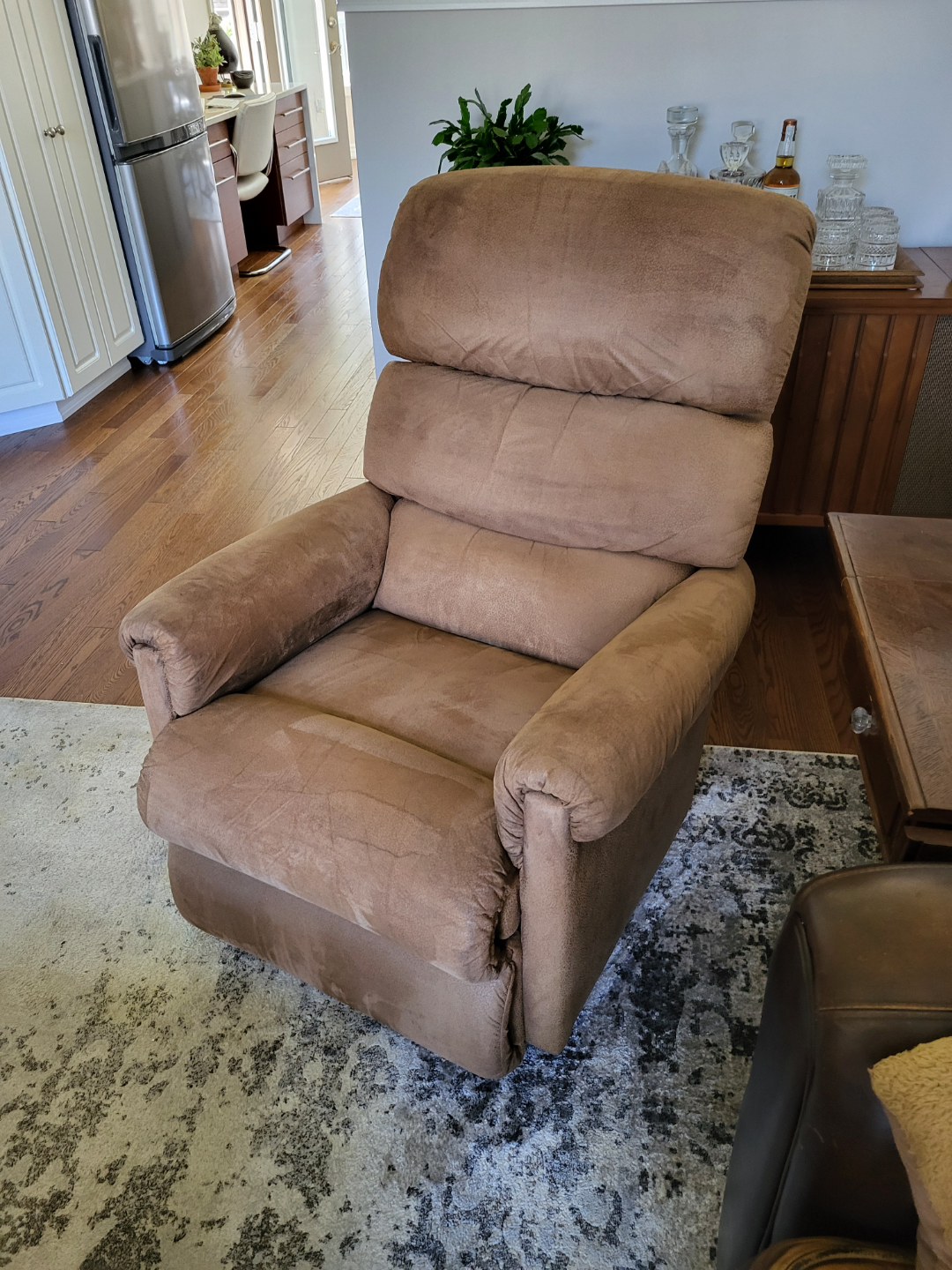 Recliner Chair - Brown Microfiber