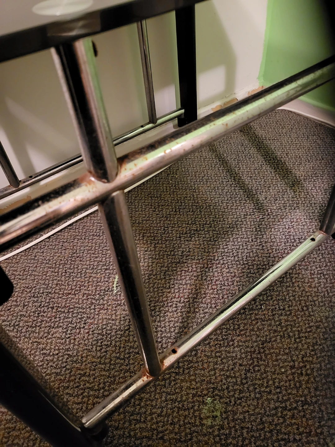 Black Glass and Chrome End Table- FREE - photo 3