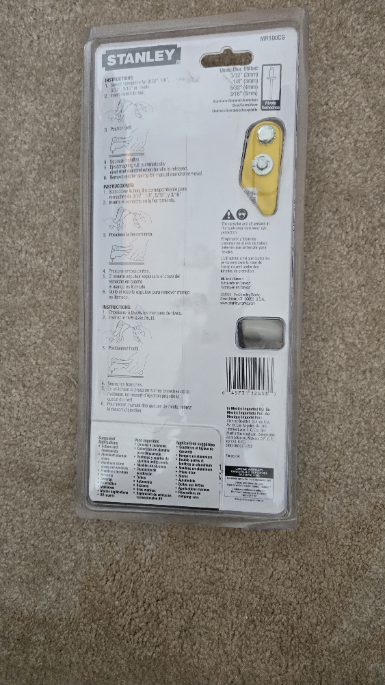 Stanley Riveter - Handheld Rivet Tool - photo 2