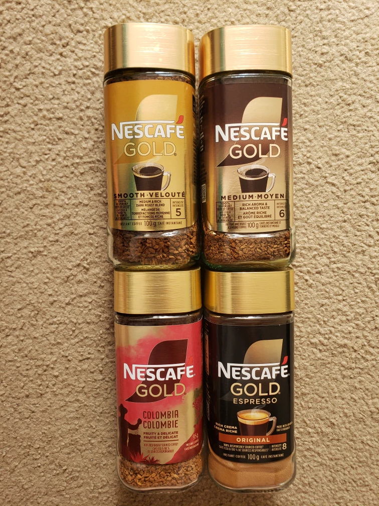 Four Jars of Nescafé Gold Instant Coffee