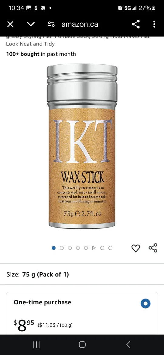 TKT Hair Wax Stick, Wax Stick for Hair Non-greasy Styling Hair image indicator(2)