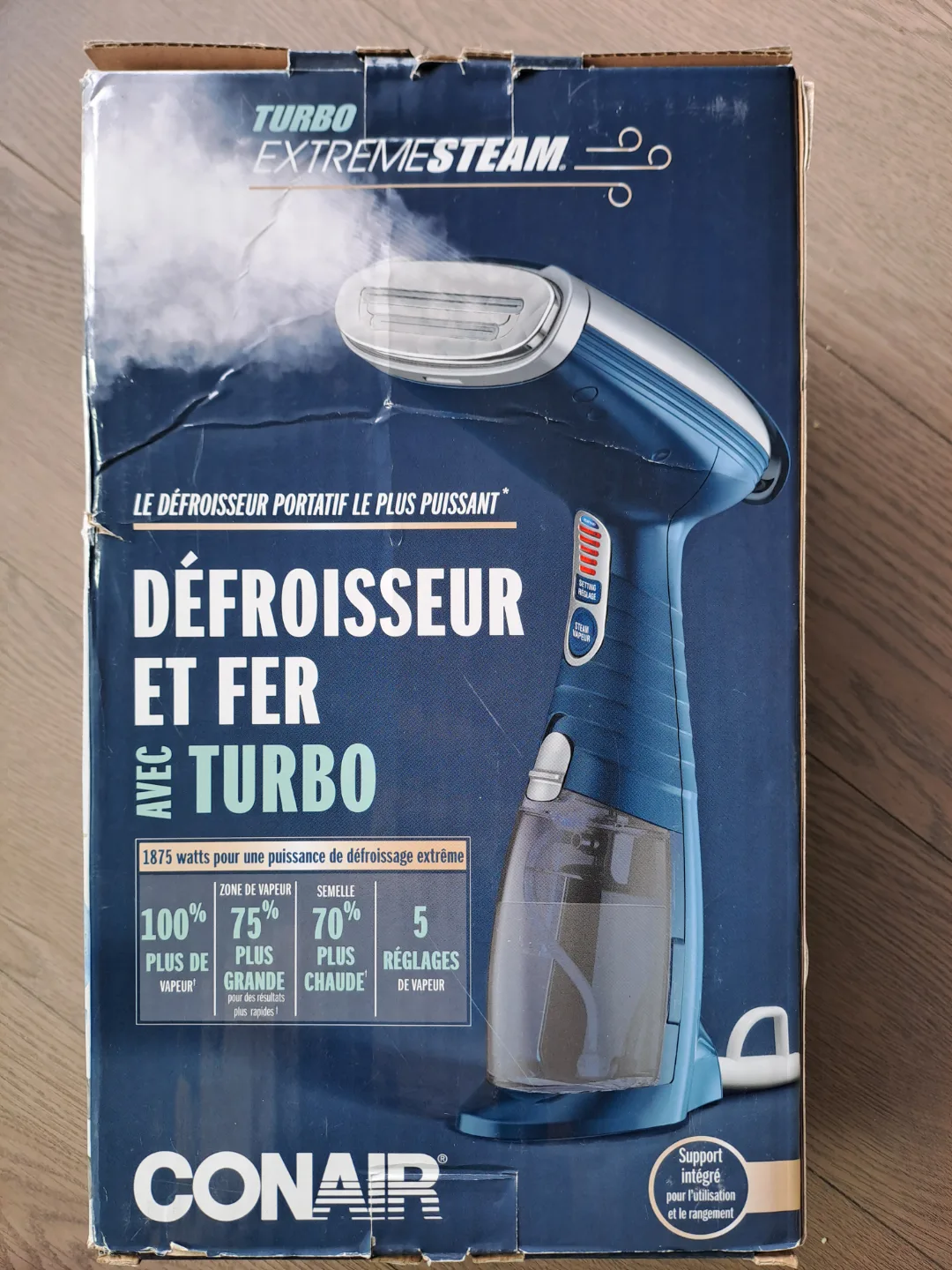 NEW Conair Turbo ExtremeSteam Handheld Garment Steamer thumbnail