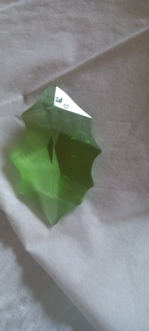 Green Crystal Chandelier Leaf Prism
