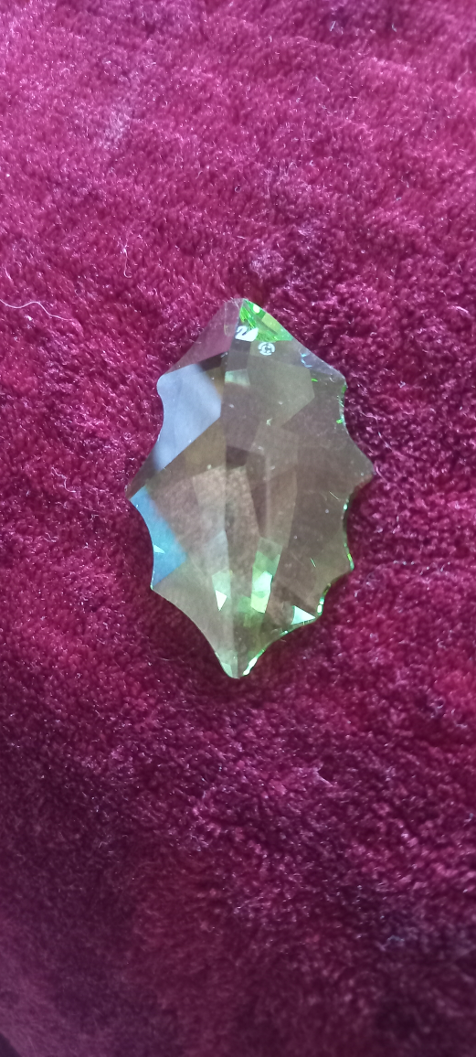 Green Crystal Chandelier Leaf Prism - photo 4