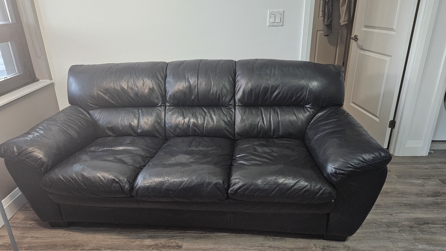 Black Leather Sofa