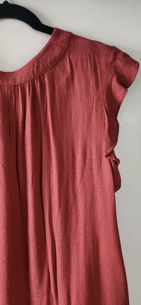 Terracotta Flutter Sleeve Blouse image indicator(9)