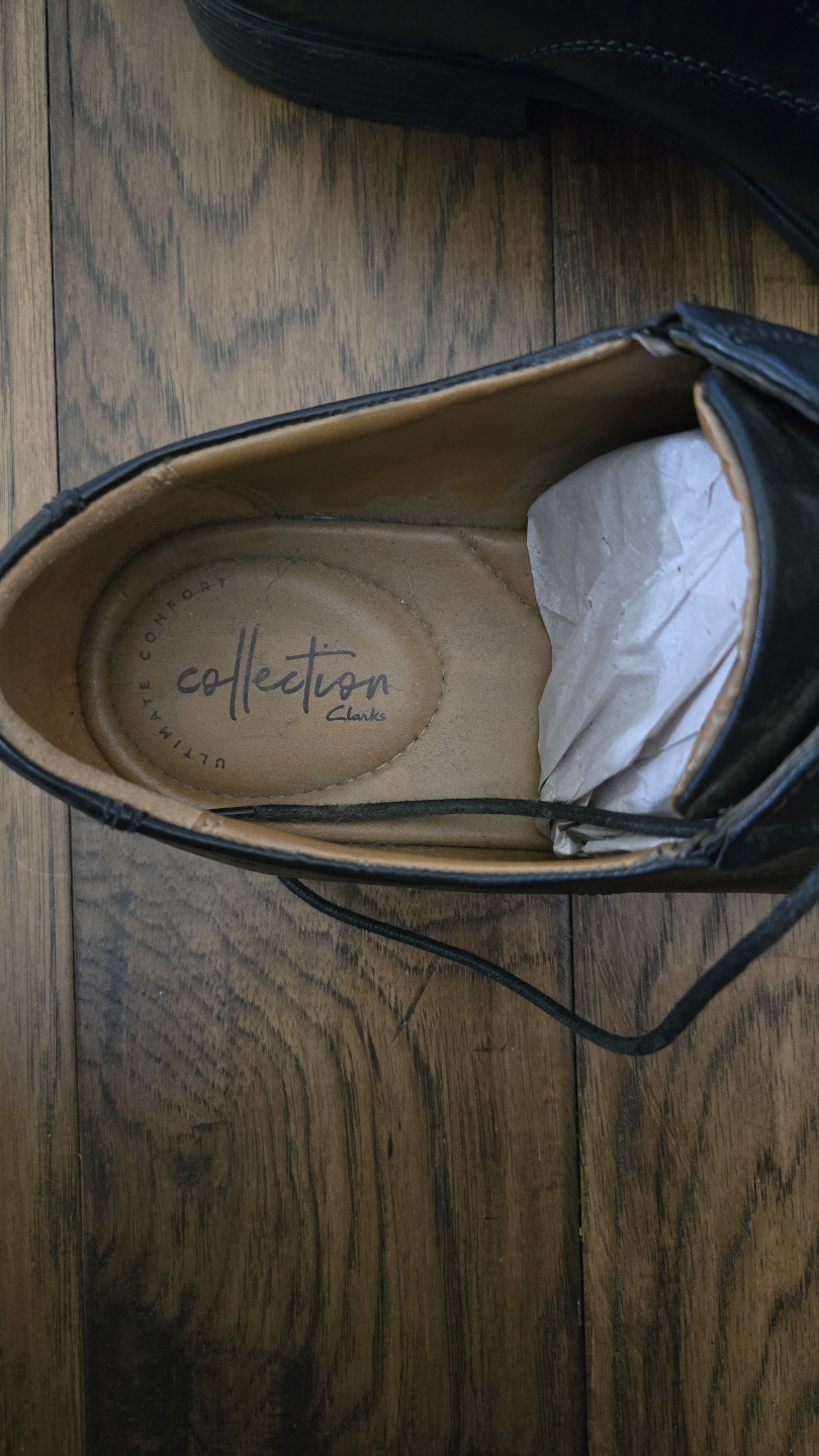 Men's Clarks Collection Black Leather Shoes - photo 2