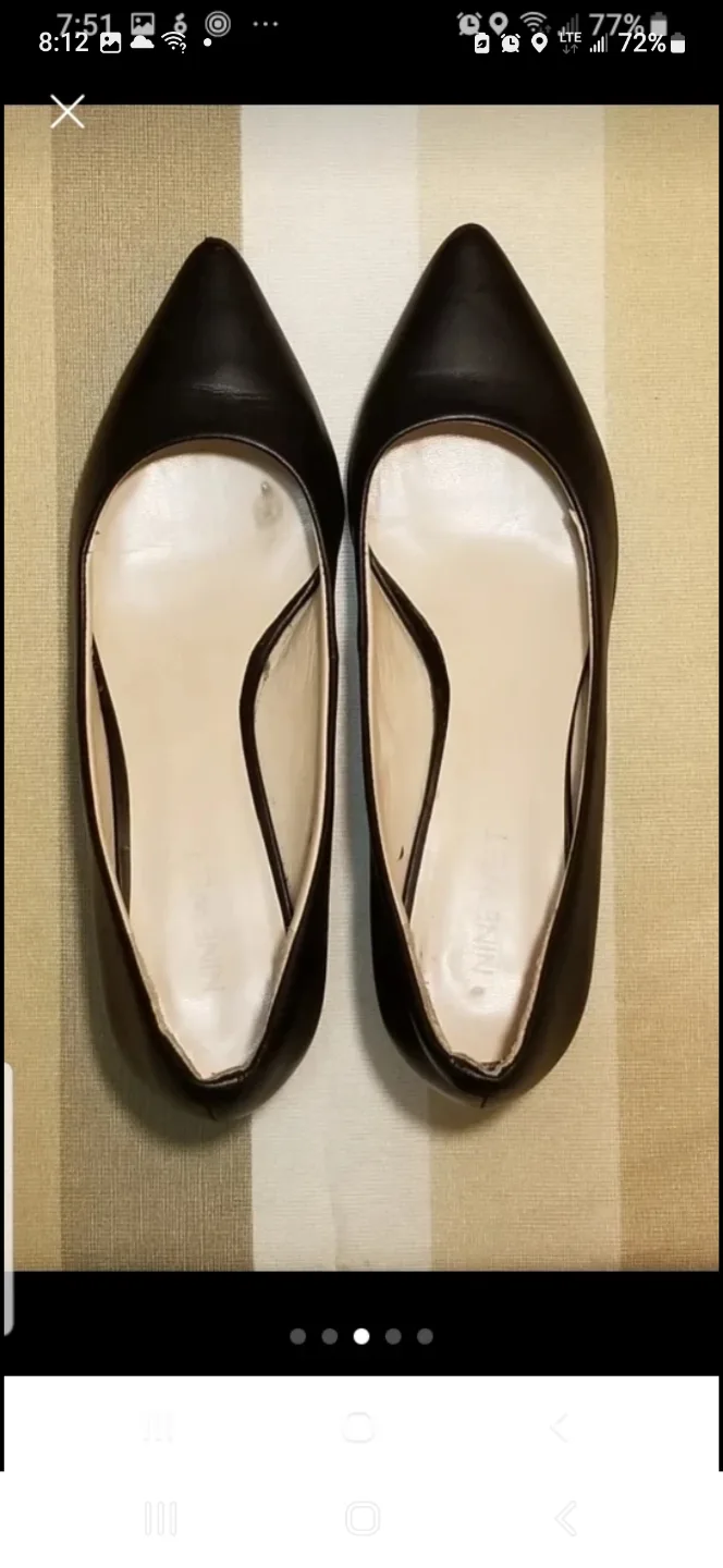 NINE WEST LEATHER PUMPS, 2 Inches heels image indicator(3)