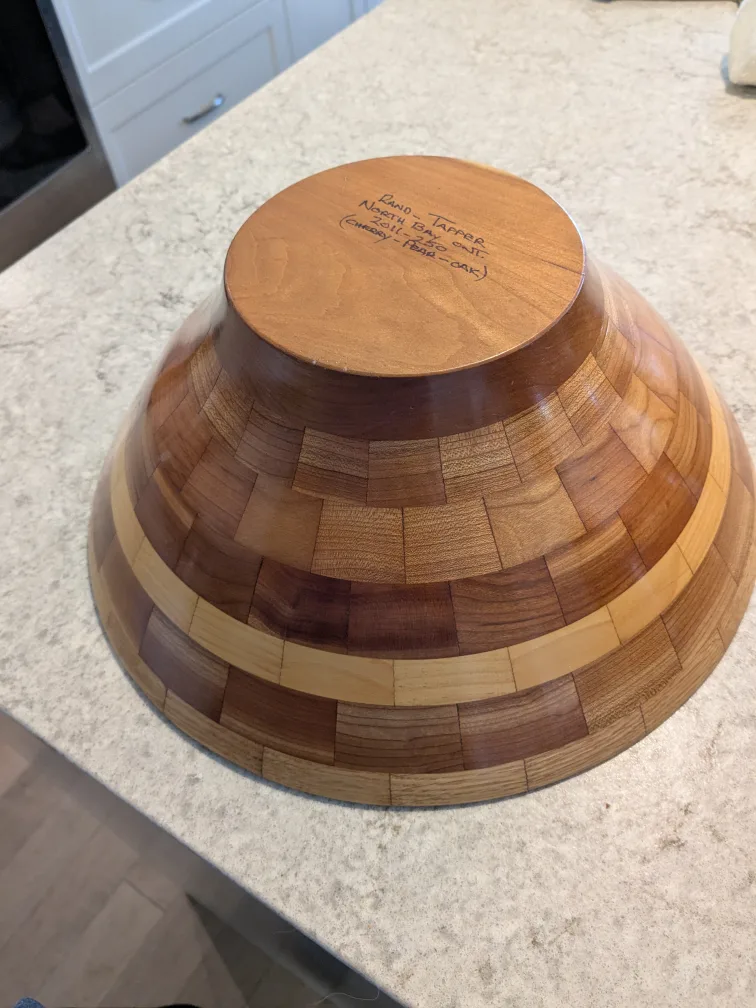 Canadian made Cherry-Pear-Oak, Hand-turned wooden bowl💚 image indicator(4)