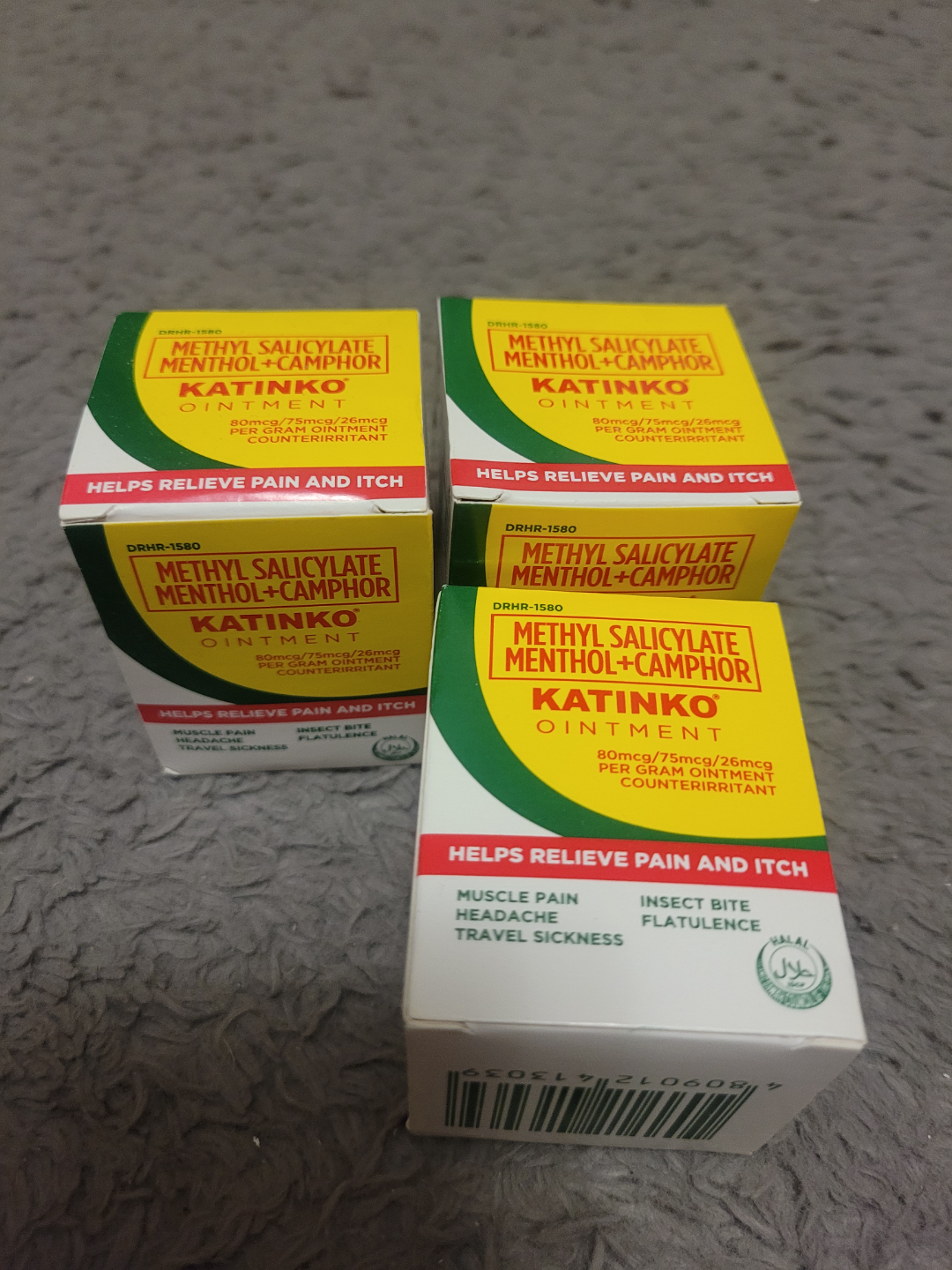 Three boxes of Katinko Ointment
