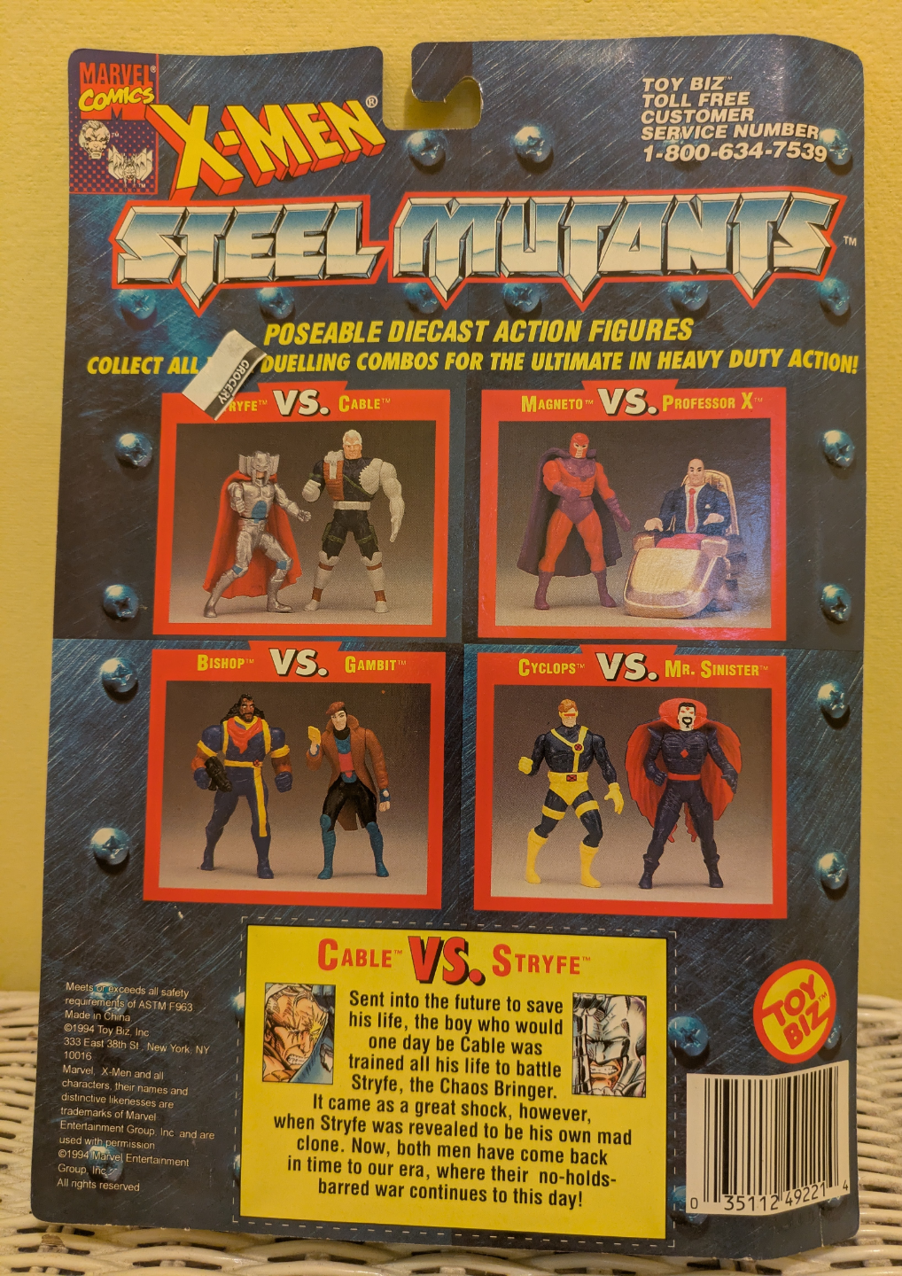 X-Men Steel Mutants Cable vs. Stryfe Die-Cast Metal Figures - photo 2