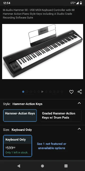 M-AUDIO HAMMER 88 KEYBOARD image indicator(2)