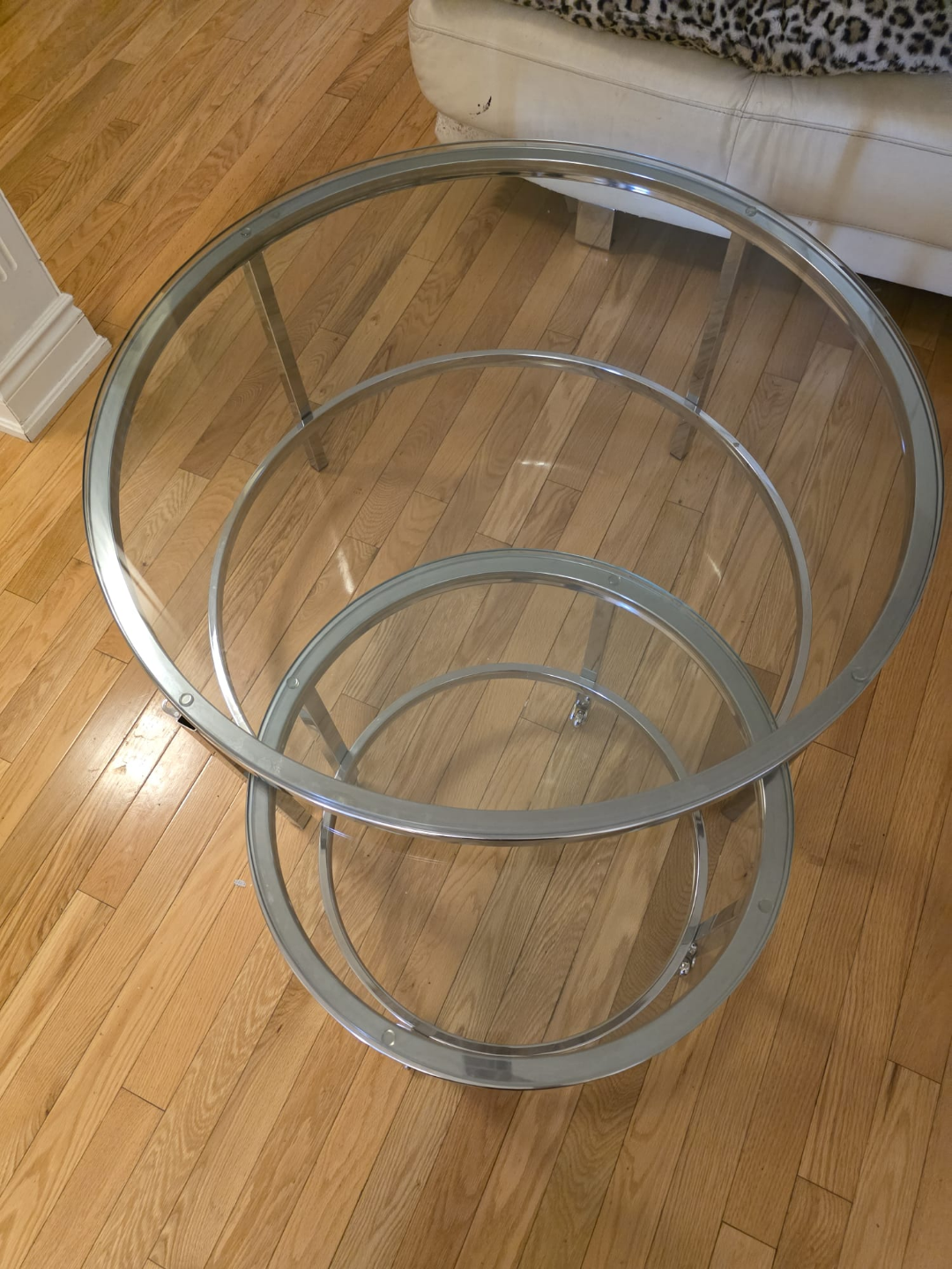Glass & Chrome Nesting Coffee Tables