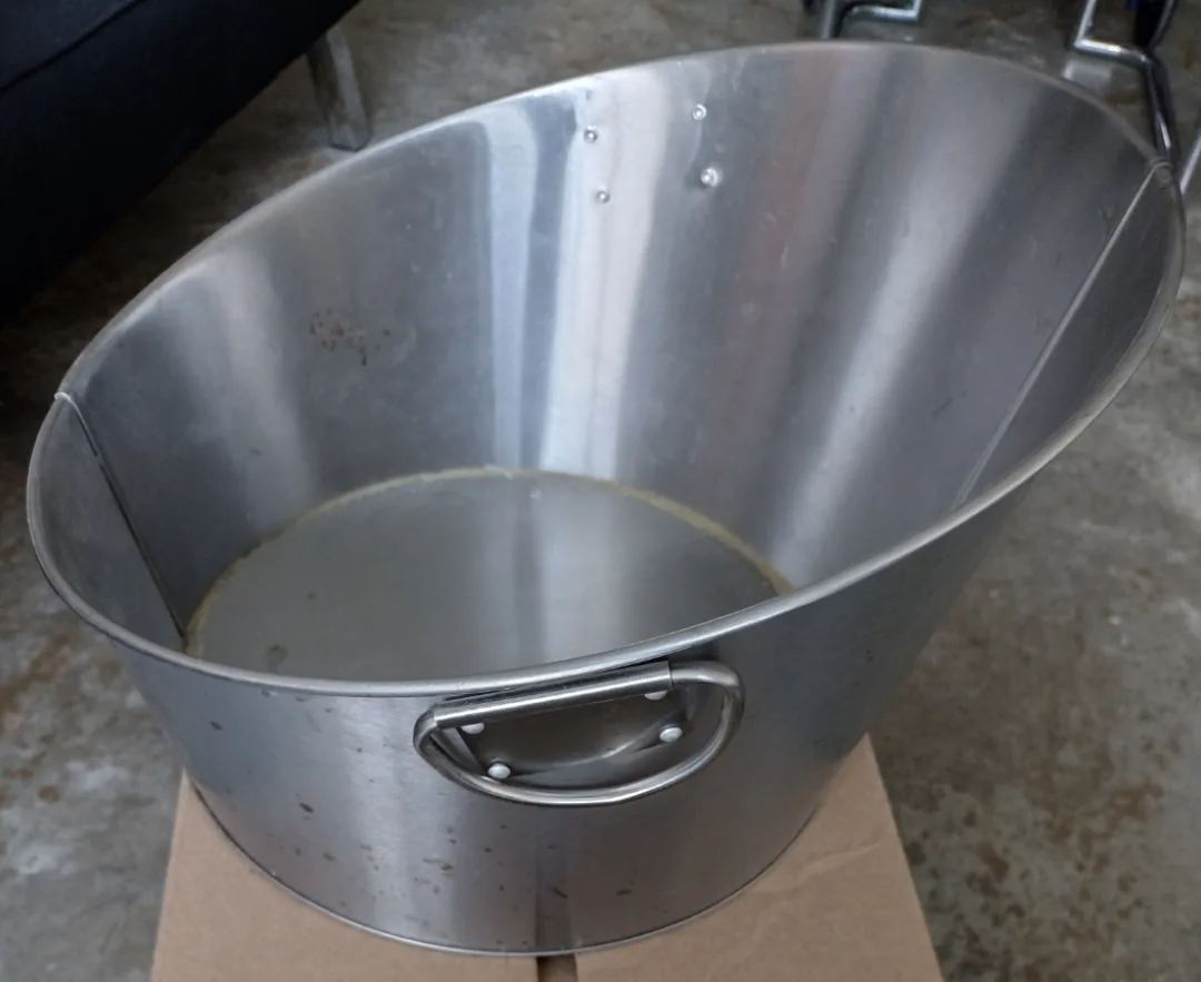 Large Galvanized Steel Tub/Bowl with Handles 💚 image indicator(4)