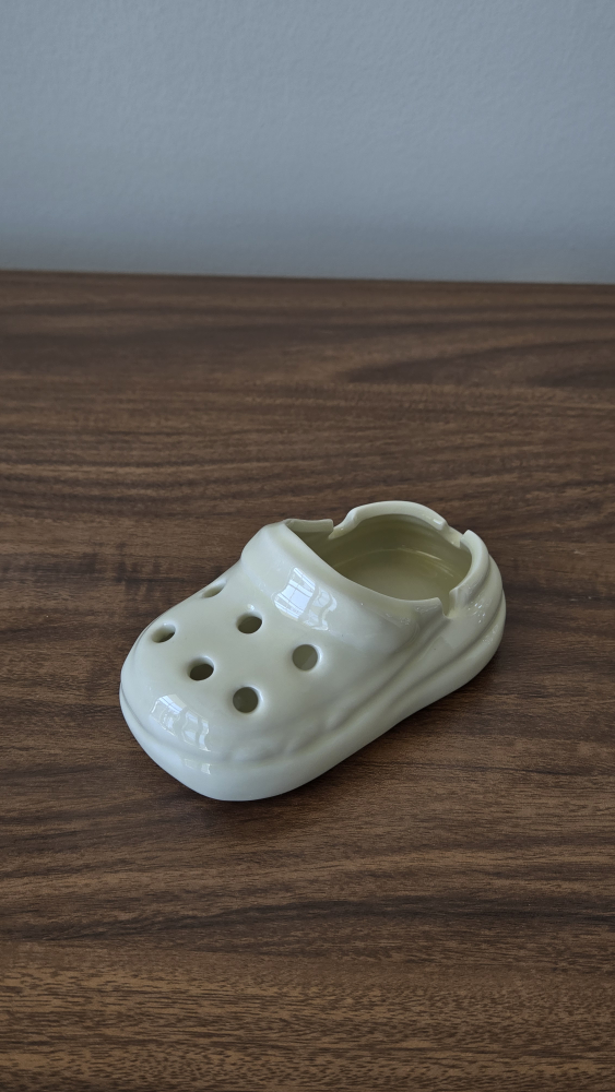 Ceramic Crocs clog ashtray home decor