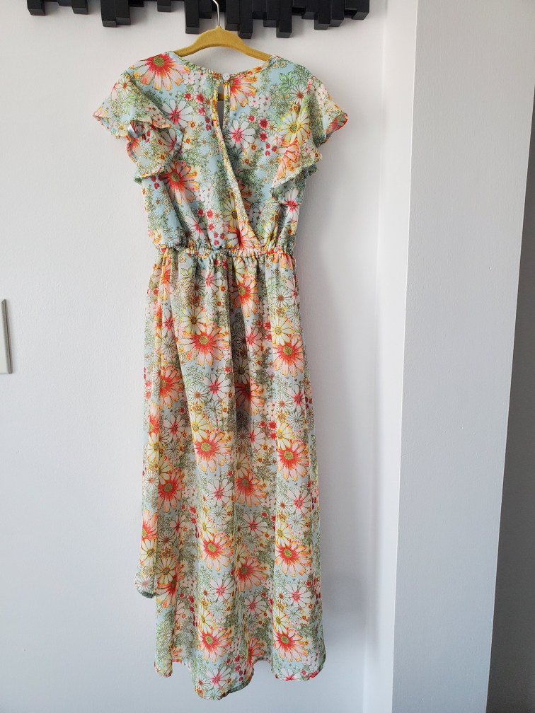 Girls' Floral Jumpsuit with skirt and shorts- Size 7 - photo 4
