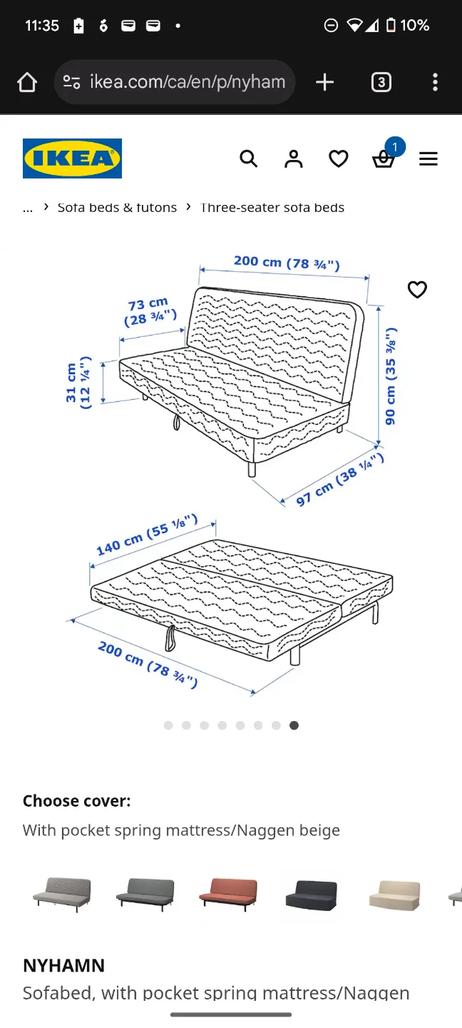 Very Comfy Sofabed ($677 new!) - Excellent Condition✨ image indicator(7)