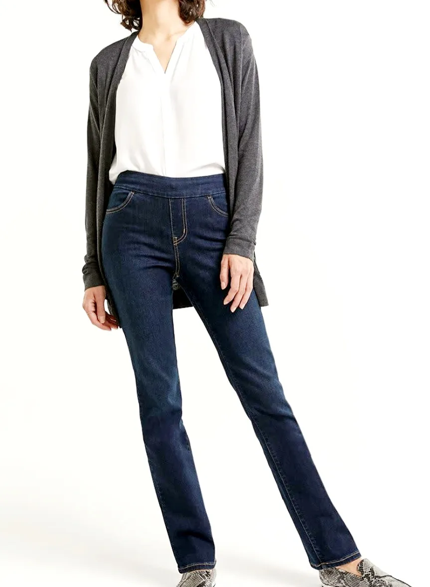 Women's Dark Wash Pull-On Jeans image indicator(9)