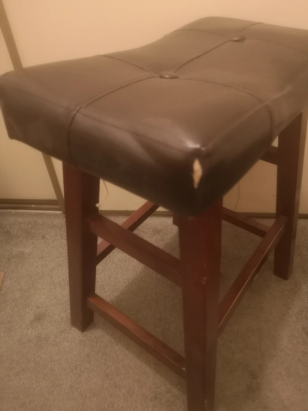 💚 Brown Leatherette Bar Stool 💚 - photo 3