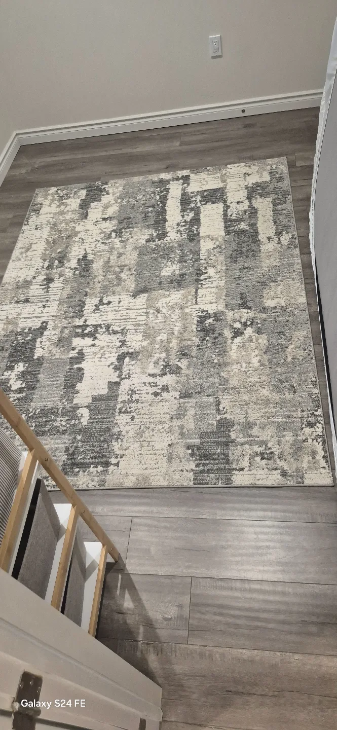 Modern Abstract Area Rug - Grey and Beige image indicator(2)