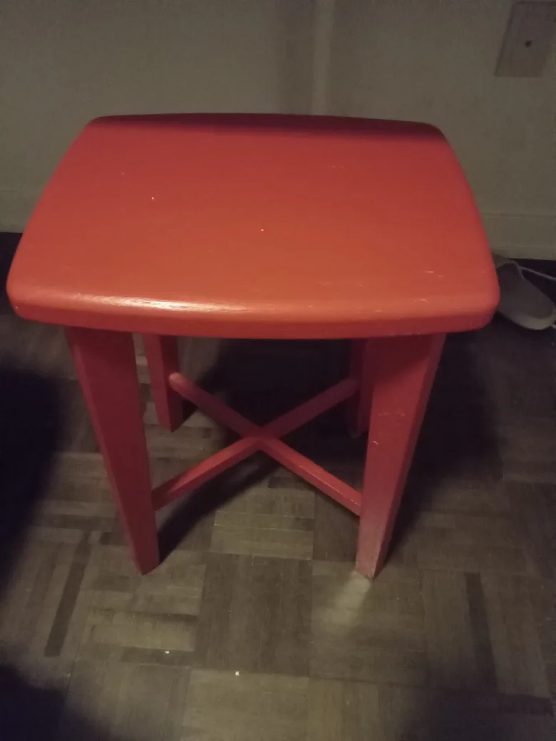 Red Wooden Stool thumbnail