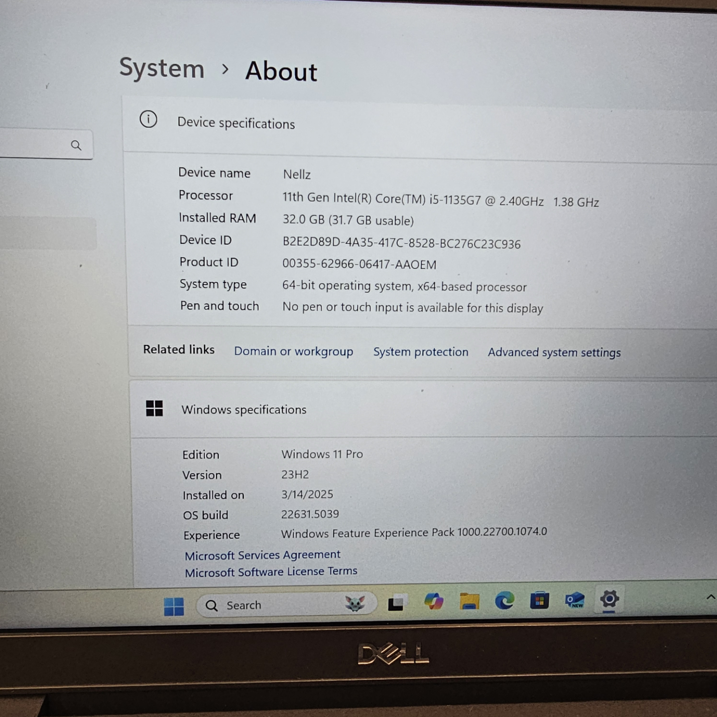 2022, 32gb, 512gb, Dell Laptop - Win 11 Pro - 11th Gen i5 - photo 2