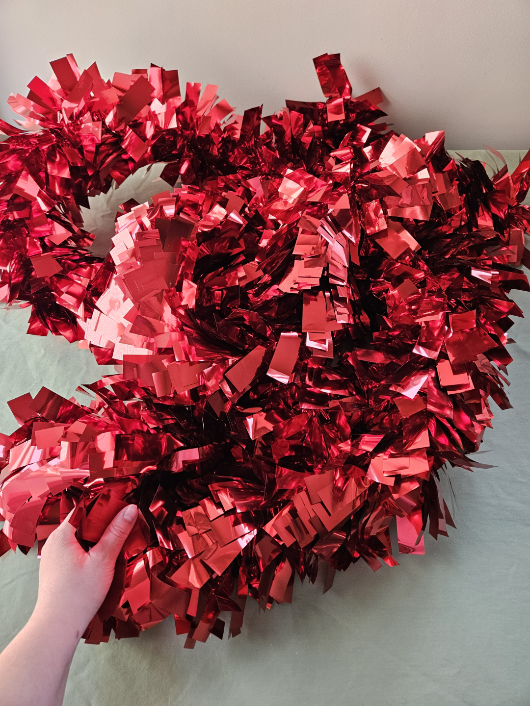 NEW Ashland Red Holiday Tinsel Garland Set of Two 6ft Each - photo 2