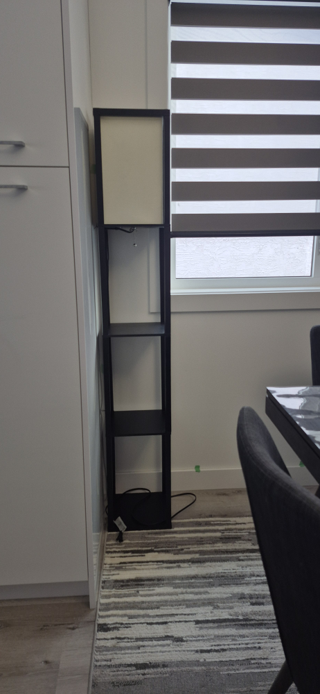 Black Floor Lamp with Shelves - photo 2