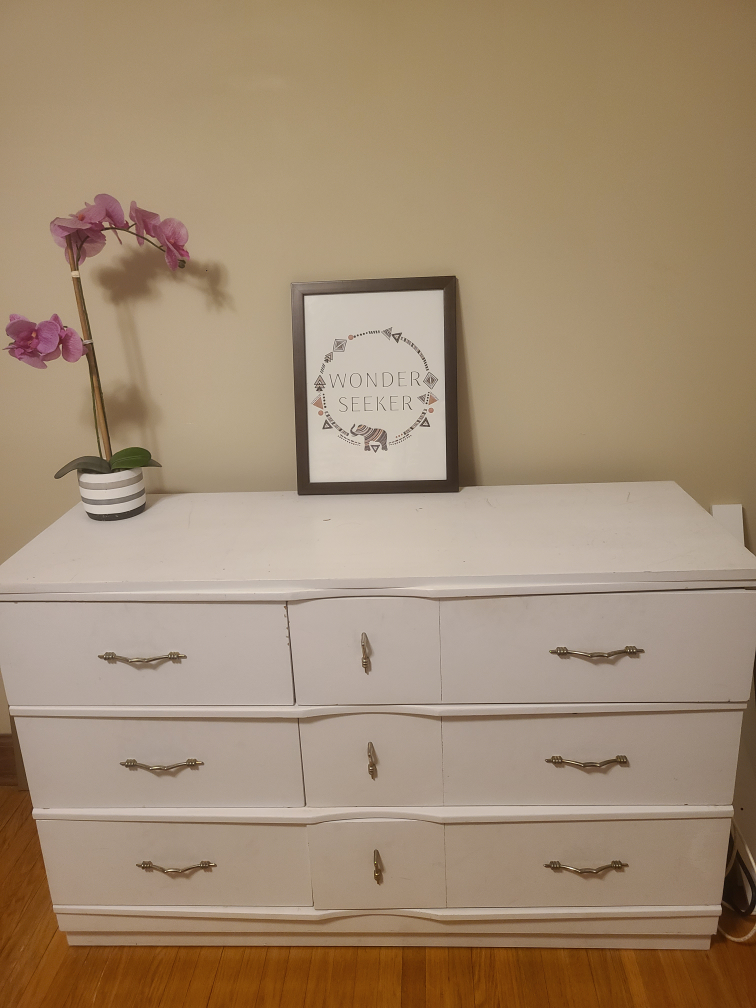 White Six-Drawer Dresser