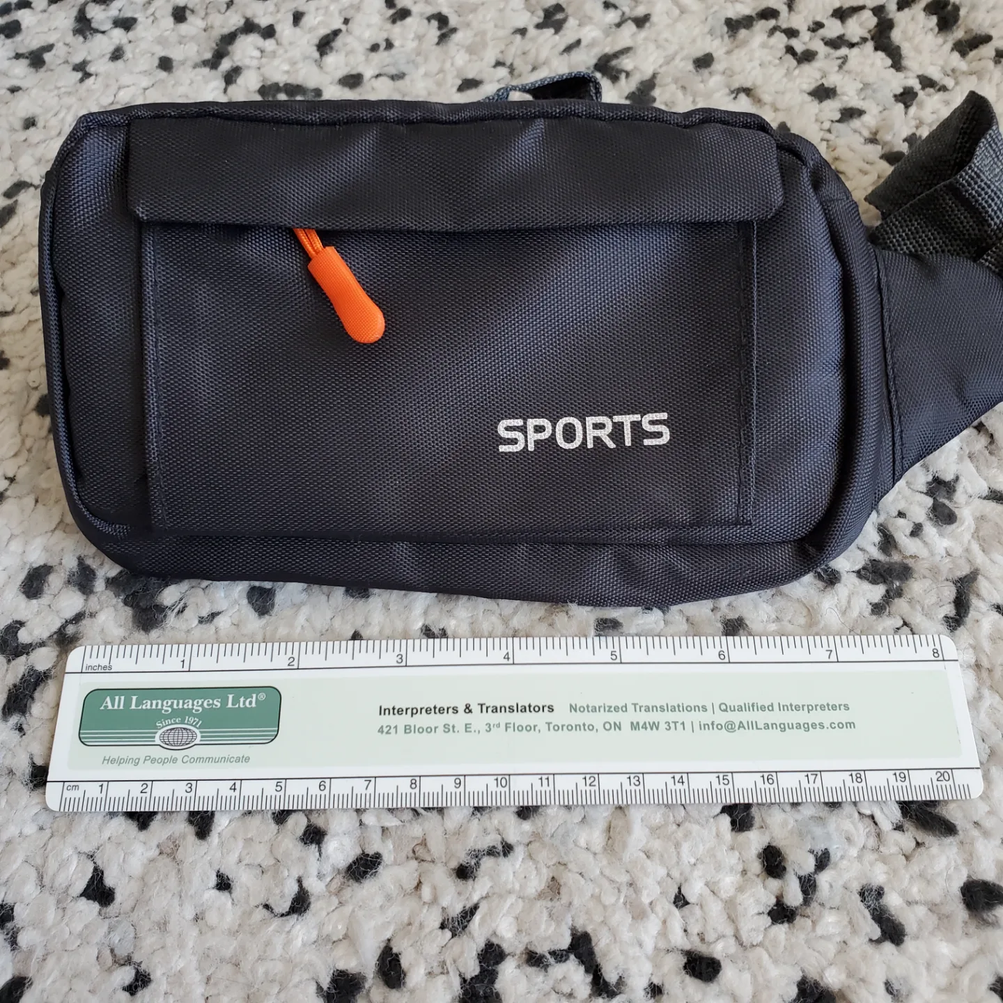 Black and Orange Sports Fanny Pack 🌱🧡 image indicator(3)