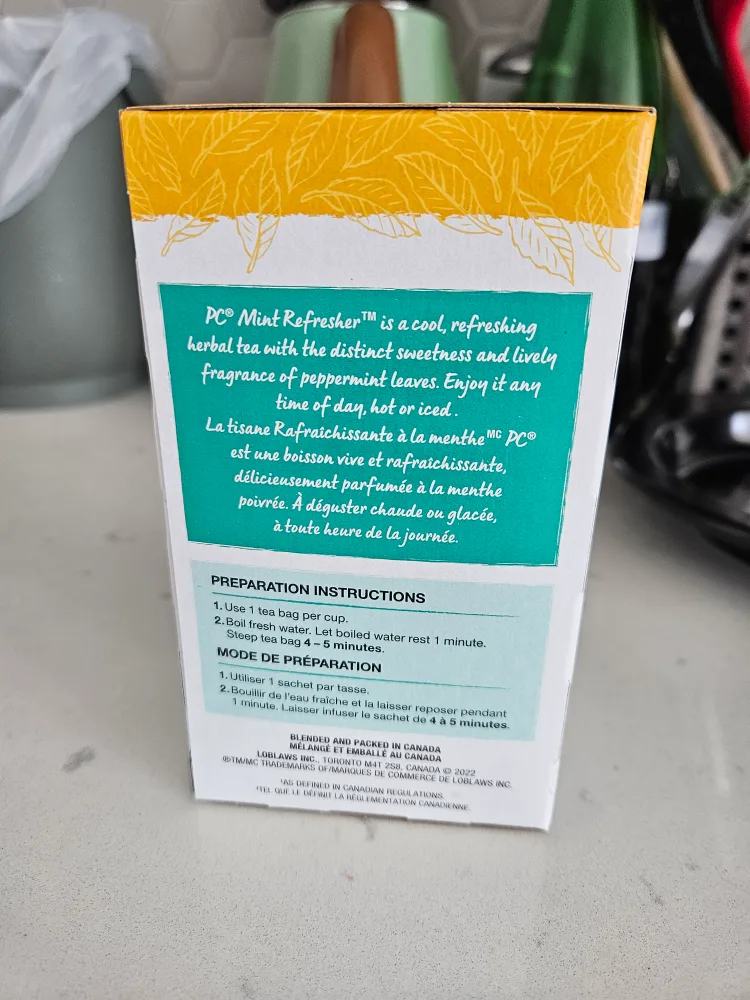 President's Choice Mint Refresher Herbal Tea image indicator(3)