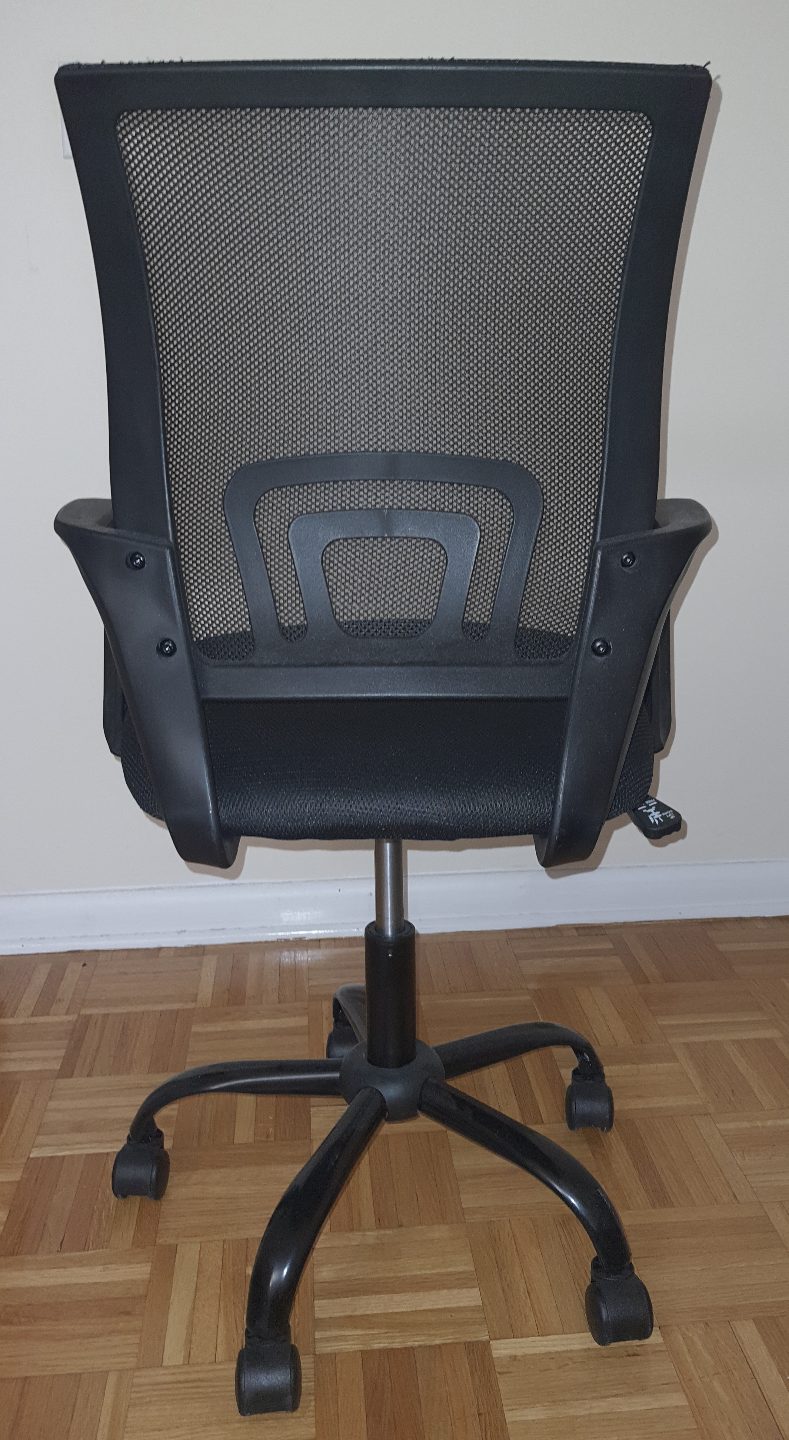 Black Mesh Office Chair with Wheels - photo 3