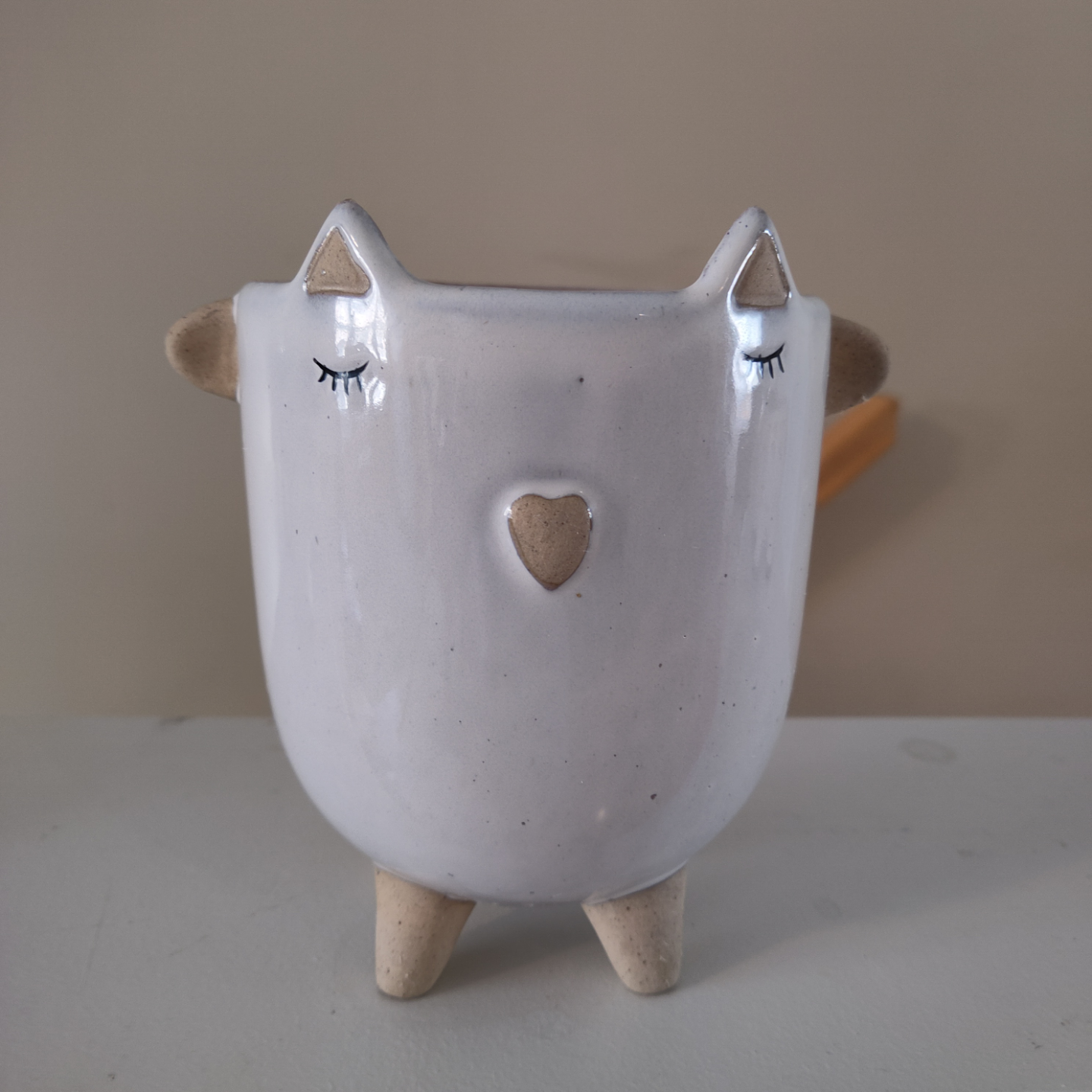 Adorable Ceramic Cat Planter