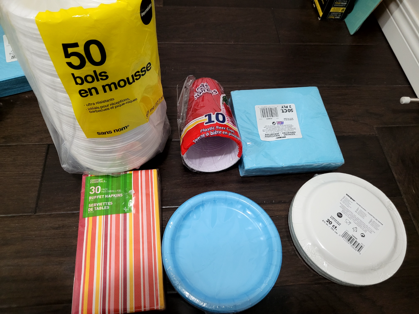 Party Supplies Bundle - Plates, Bowls, Cups, Napkins - photo 2