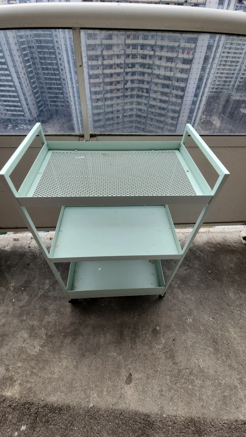 Three-Tiered Rolling Cart - Mint Green thumbnail