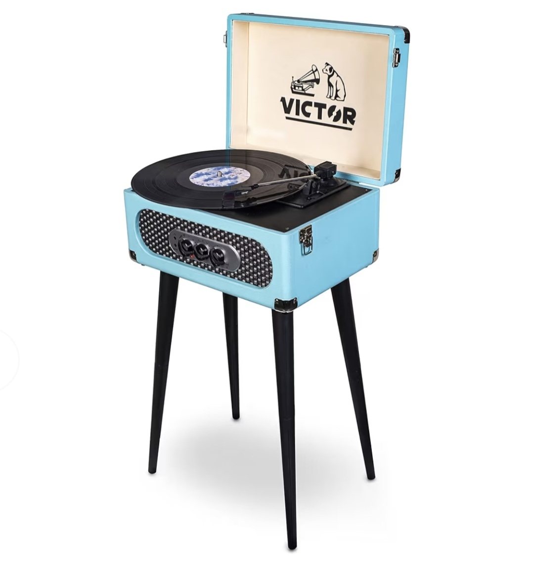 Vintage-Style Suitcase Record Player