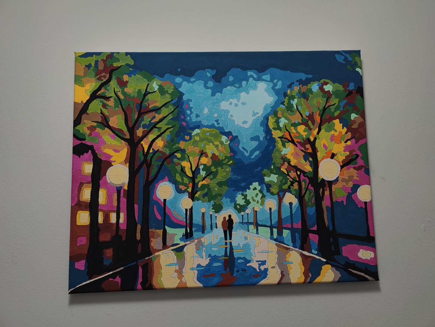Colourful Night Scene Hand Painting