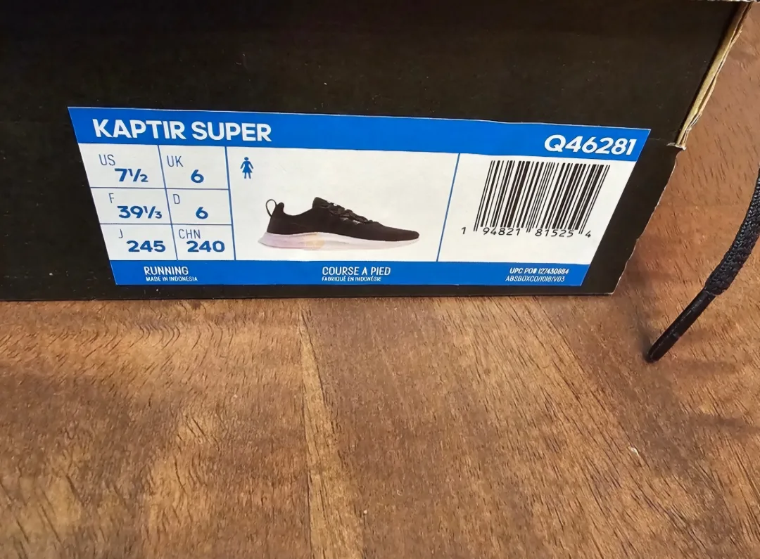 Adidas Kaptir Super Running Shoes - Women's Size 7.5 image indicator(2)