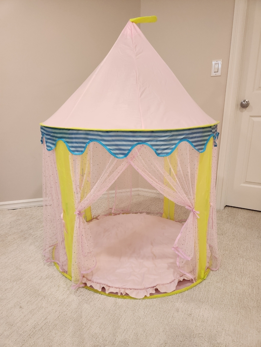 Pink Play Mat and Princess Tent Playset