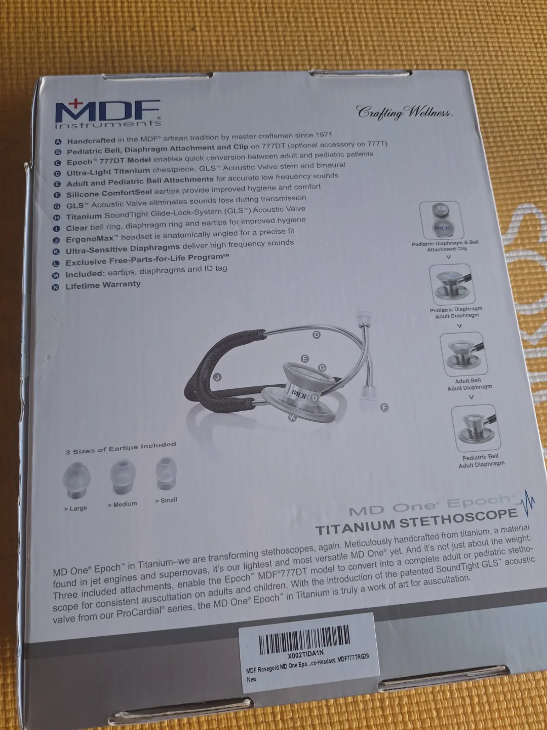 MDF MD One Epoch Titanium Stethoscope Rosegold New Sealed image indicator(2)