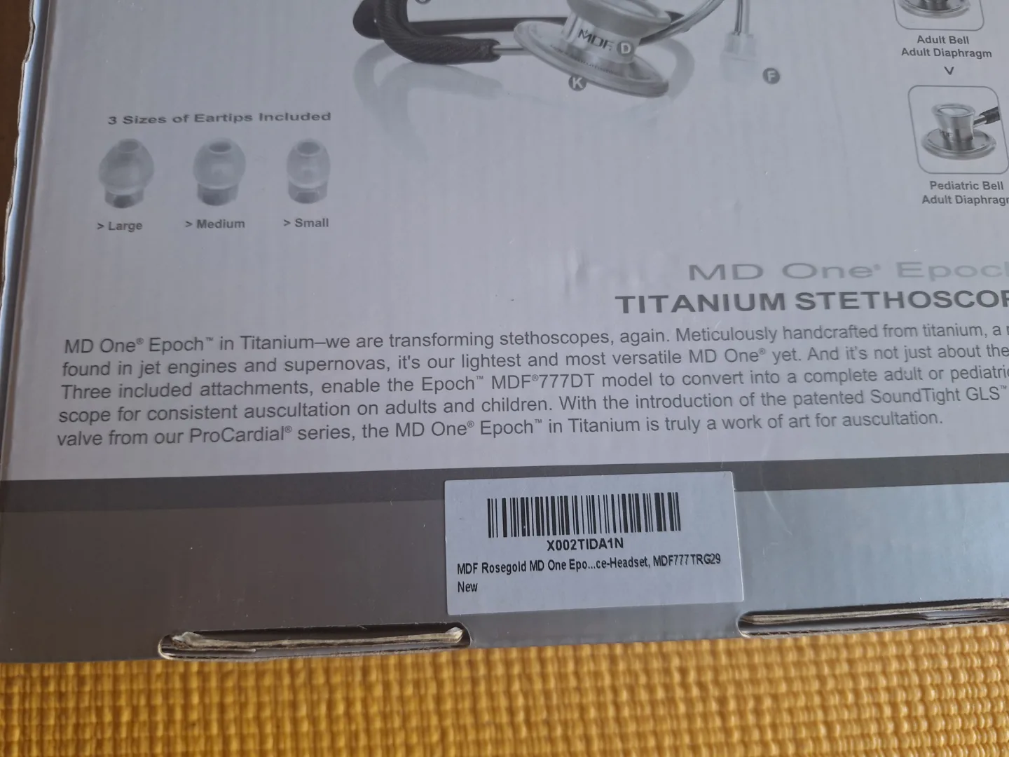 MDF MD One Epoch Titanium Stethoscope Rosegold New Sealed image indicator(4)