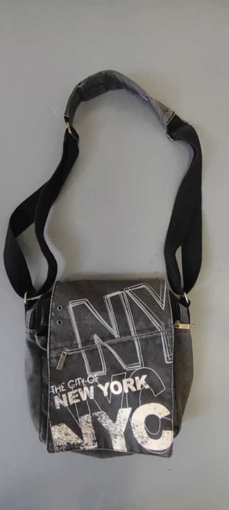 Robin Ruth Grey Canvas Crossbody Bag