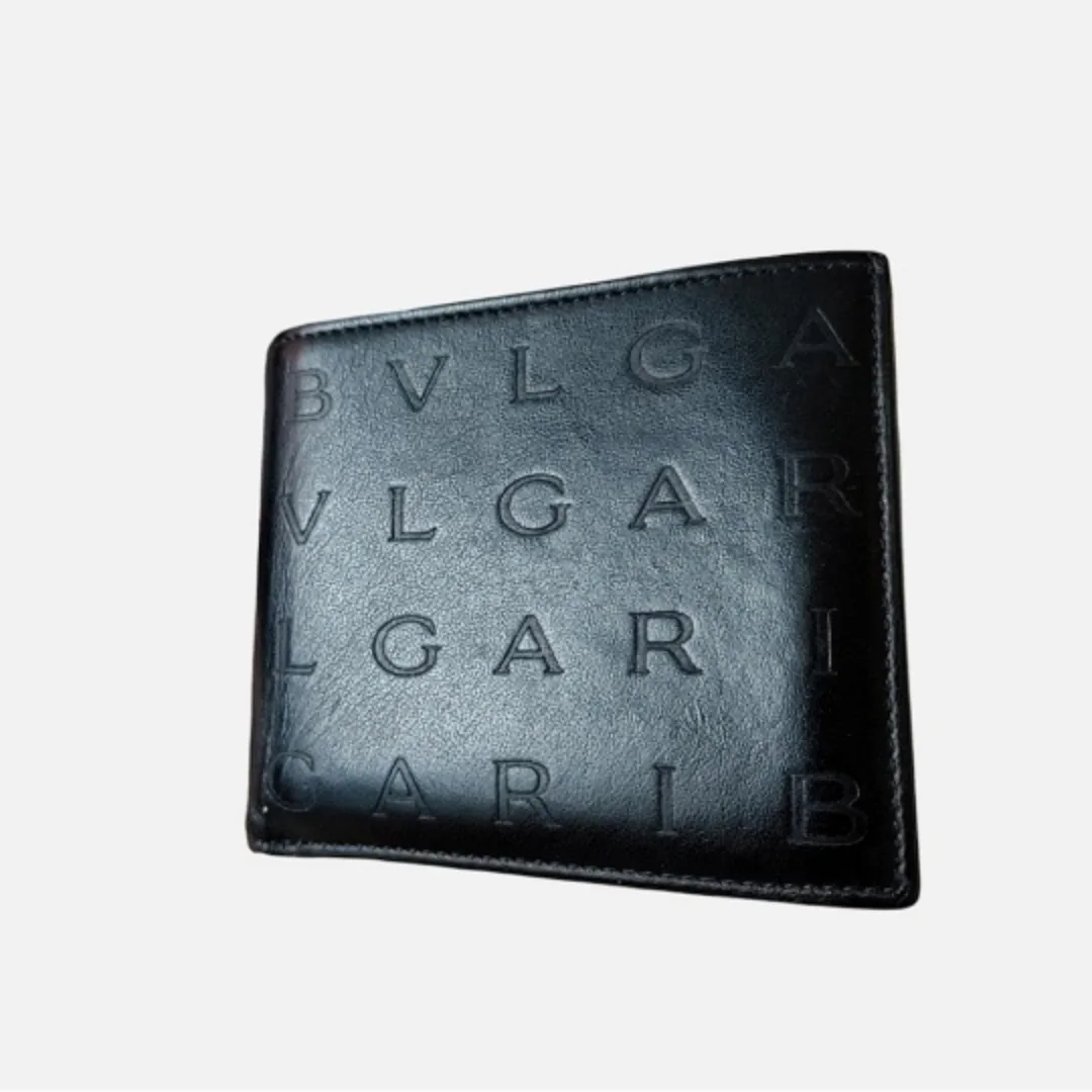 BVLGARI Black Leather Bifold Wallet image indicator(9)