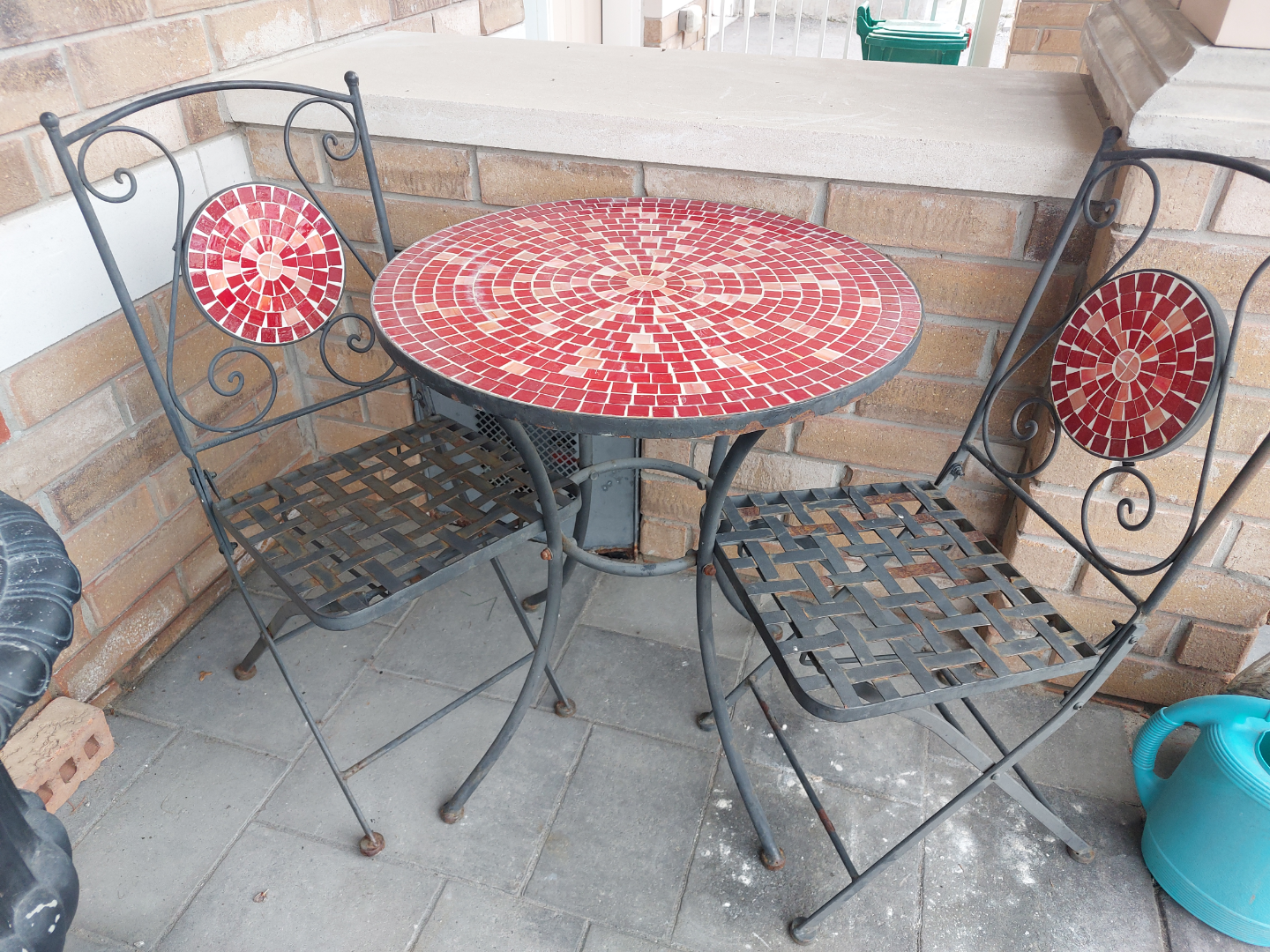 Red Mosaic Patio Set - photo 3