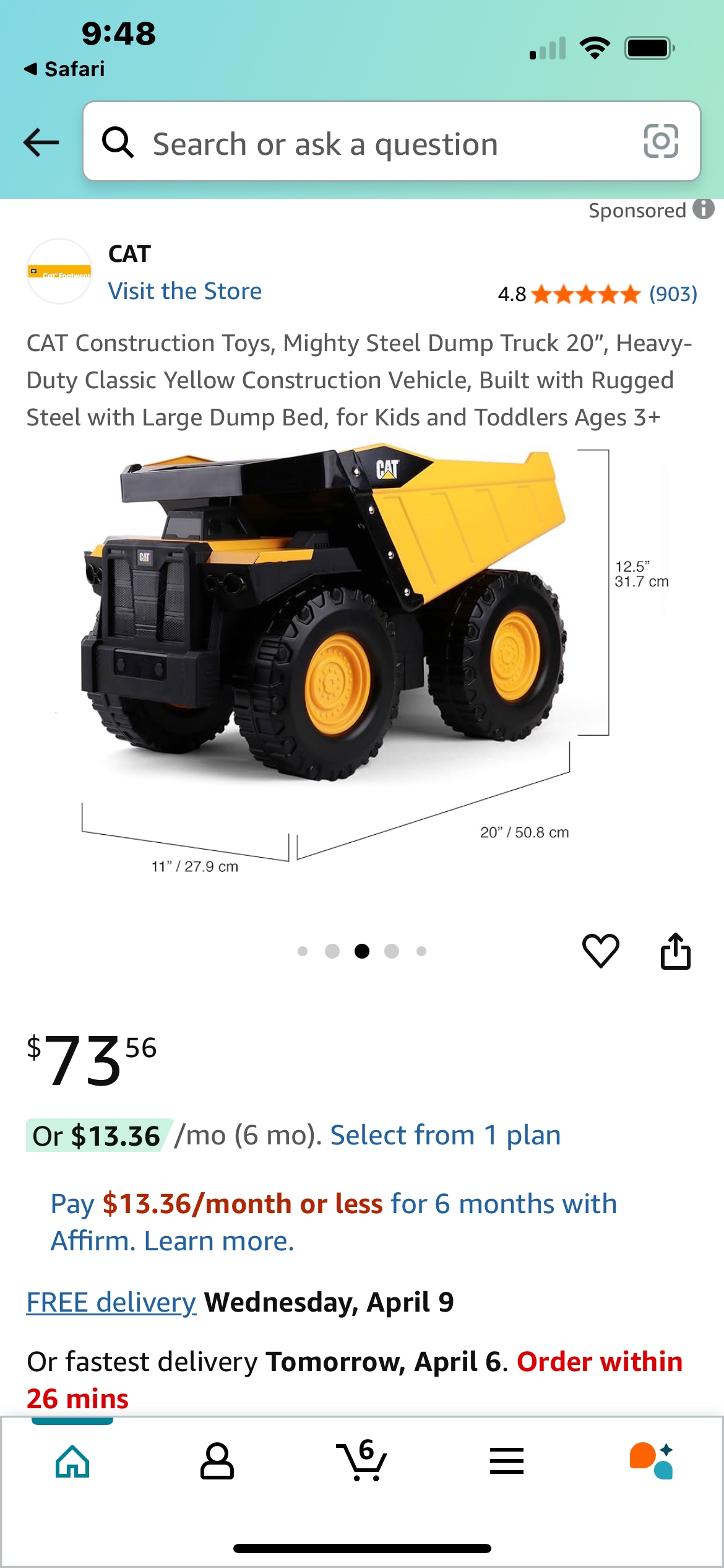 CAT Construction Mighty Steel Dump Truck Toy - photo 5
