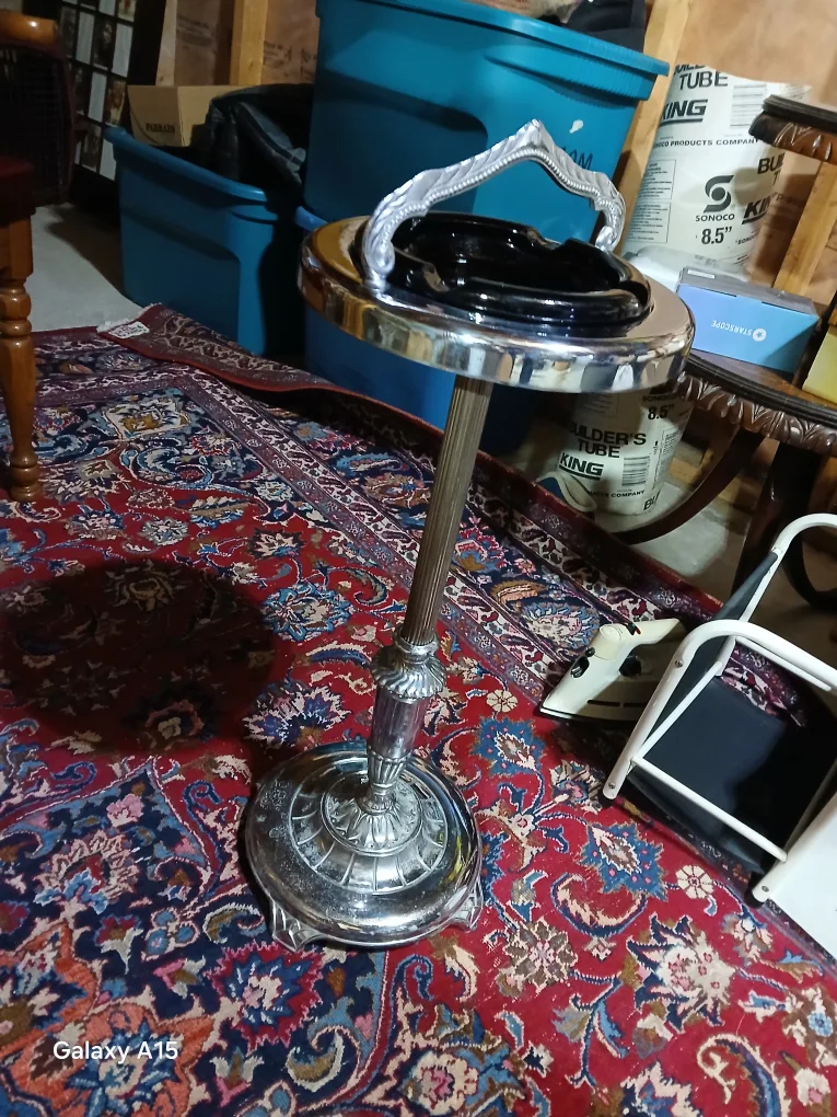Vintage Chrome Ashtray Stand image indicator(3)