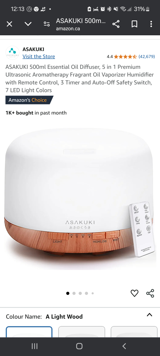 ASAKUKI 500ml Ultrasonic Essential Oil Diffuser Humidifier - photo 2