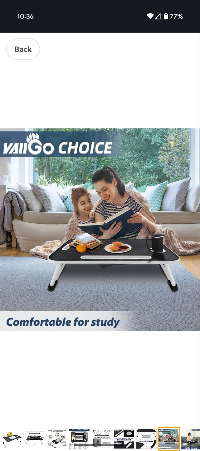 VAIGO Laptop Bed Table - Foldable Laptop Desk image indicator(8)