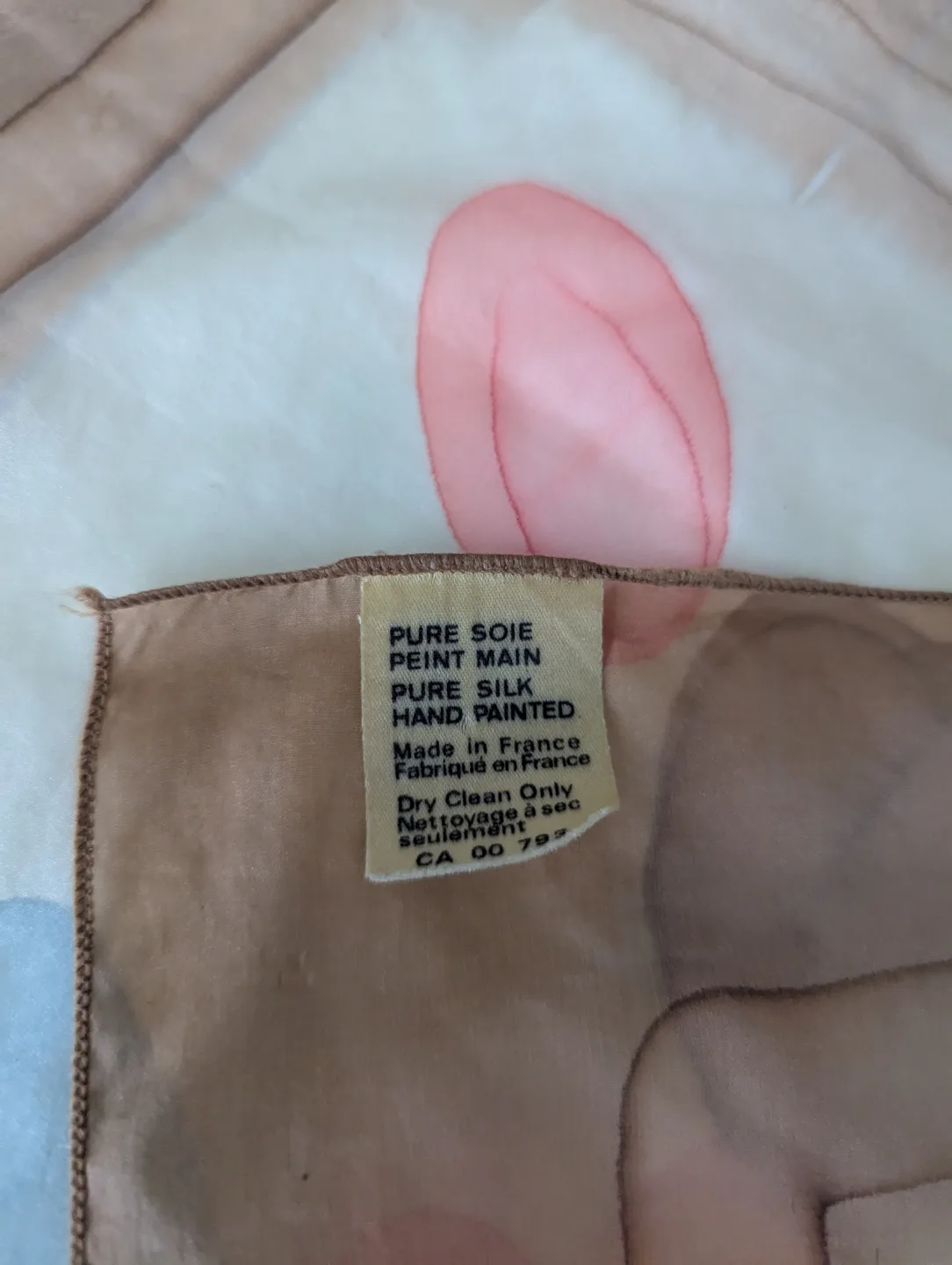 Vintage hand-painted silk scarf image indicator(3)